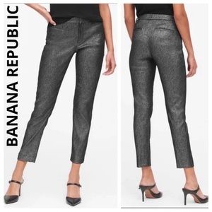 EUC BANANA REPUBLIC METALLIC SLOAN ANKLE PANT